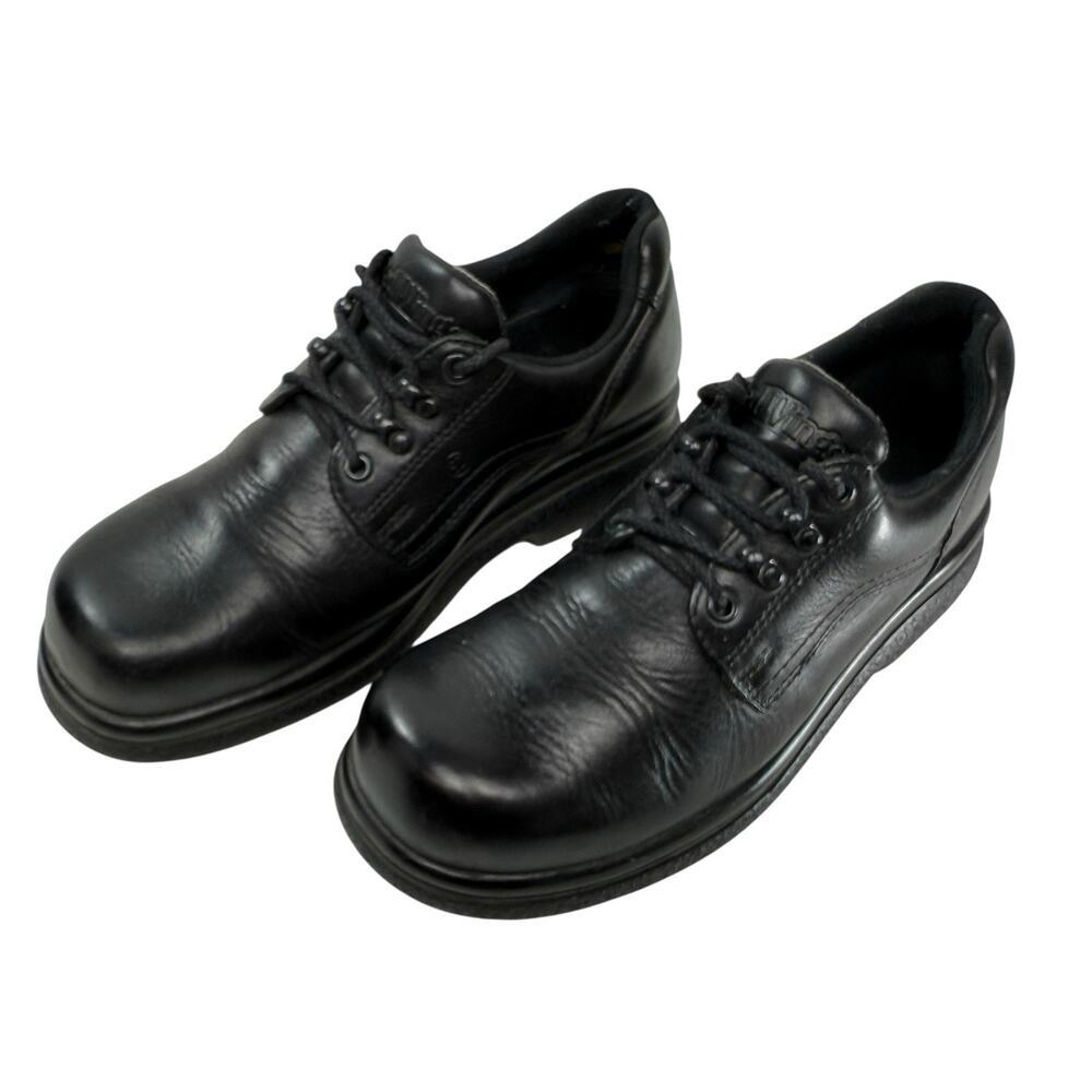 Red Wings Oxford Shoes Men Size 8.5 D Black Low Top Leather Steel Toe Work Shoes